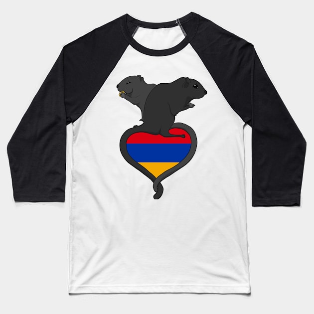 Gerbil Armenia (light) Baseball T-Shirt by RampArt